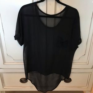 Sheer Black Blouse